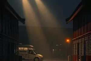 《铁轨以西》封面：黄昏中铁轨延伸至地平线